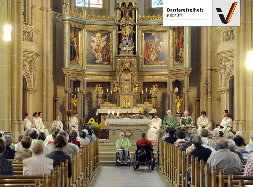 Wheelchair users in St. Joseph's Parish Church