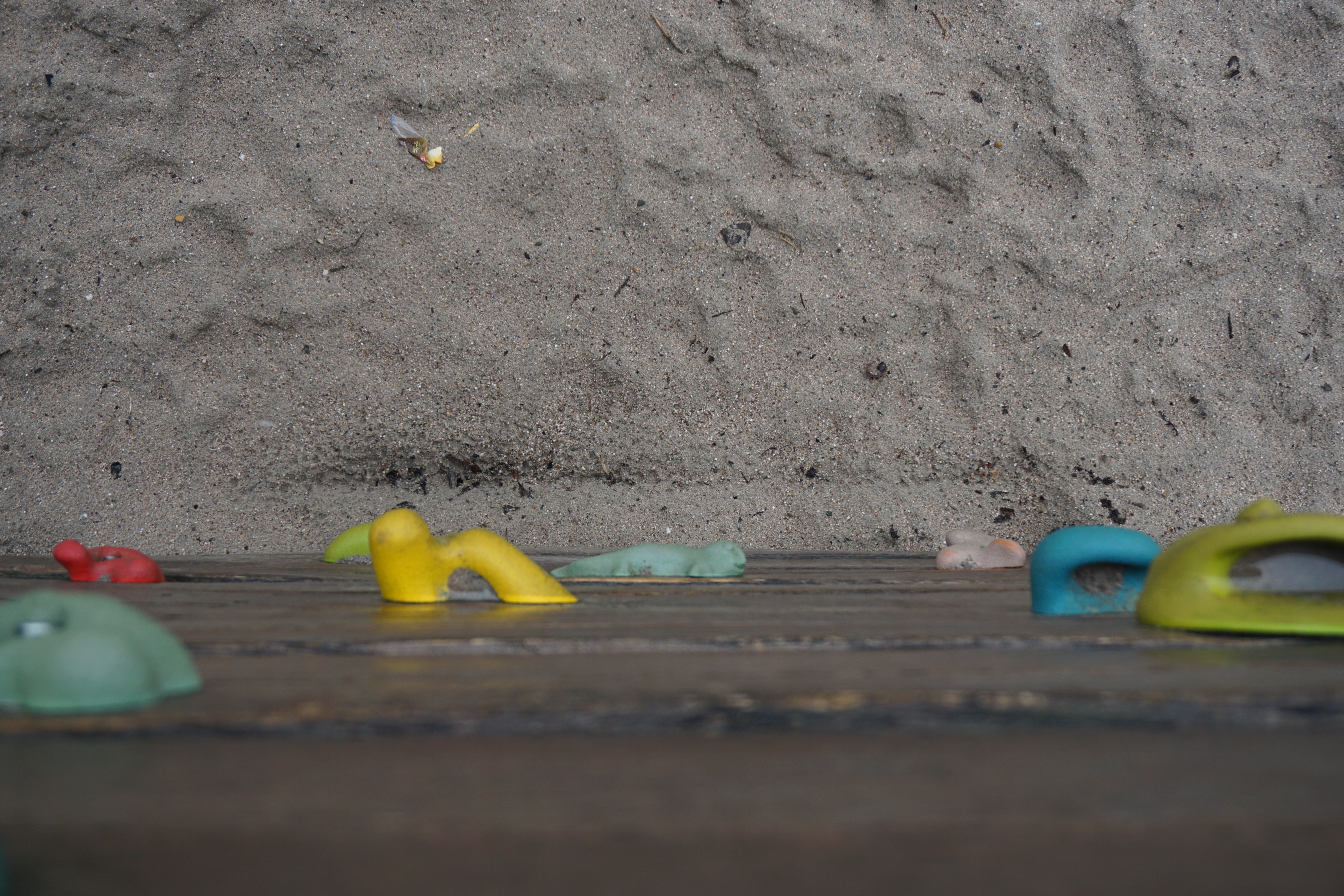 Kletterwand des Klettergerüstes