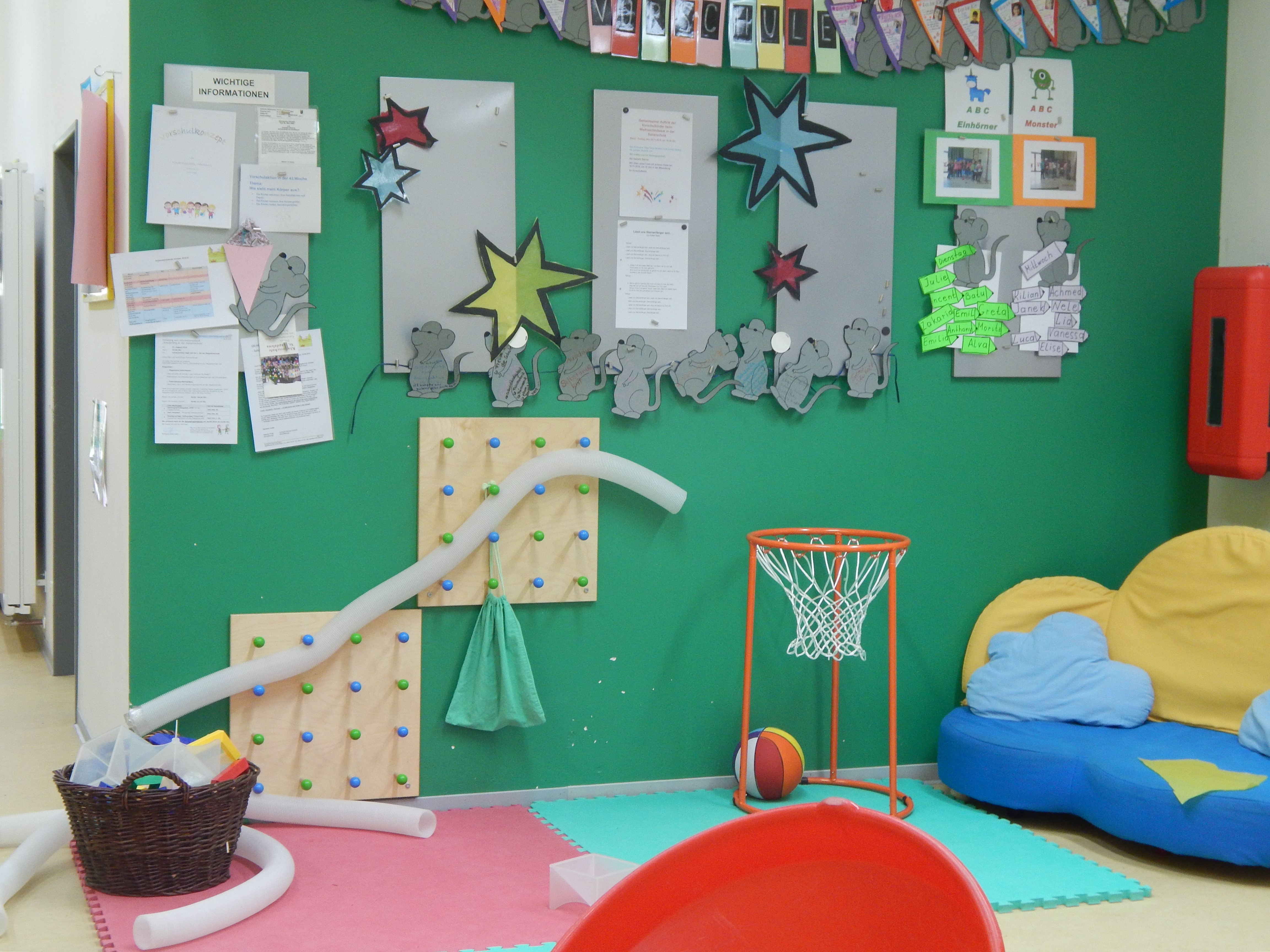 Die Vorschulwand der Kita