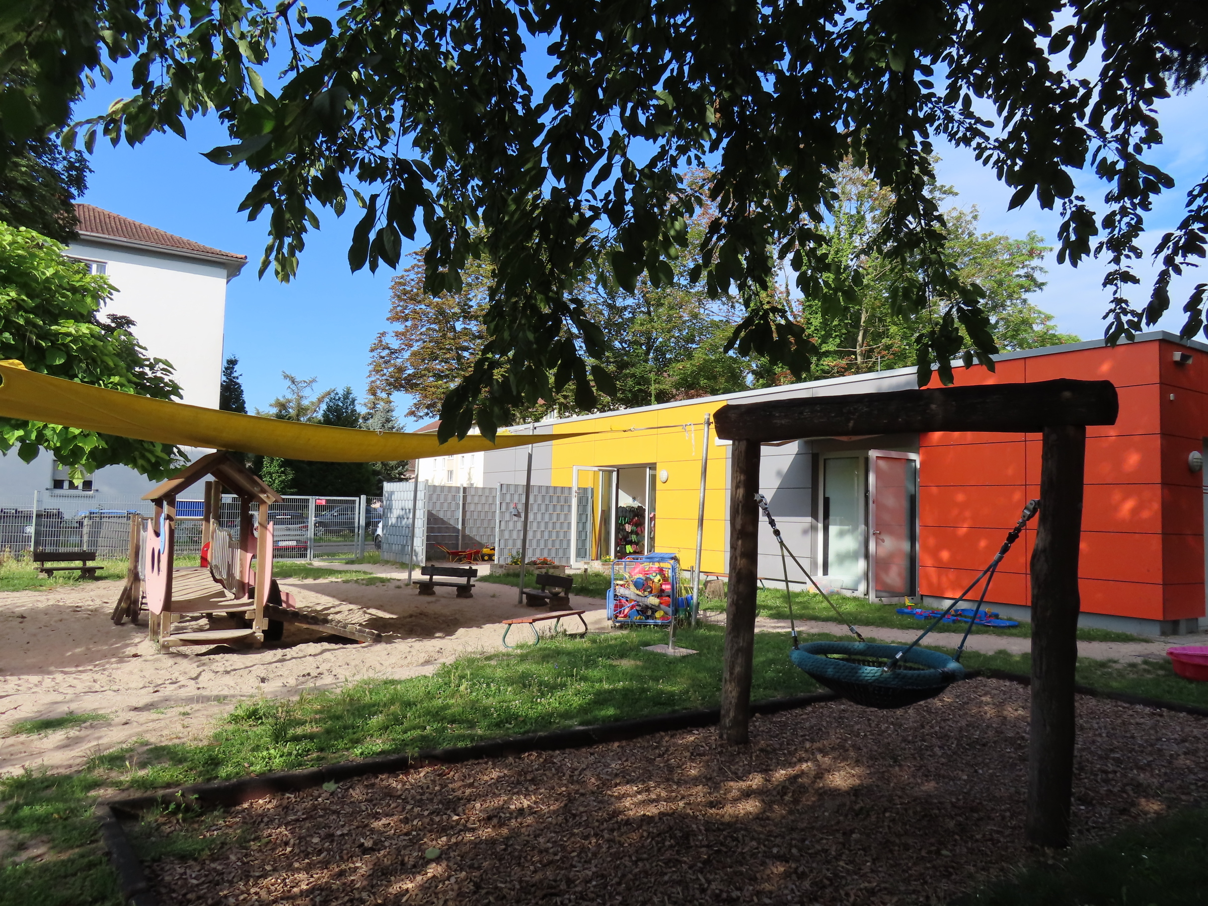 Der Außenbereich der Kita Pünktchen