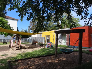 Der Außenbereich der Kita Pünktchen Der Außenbereich der Kita Pünktchen