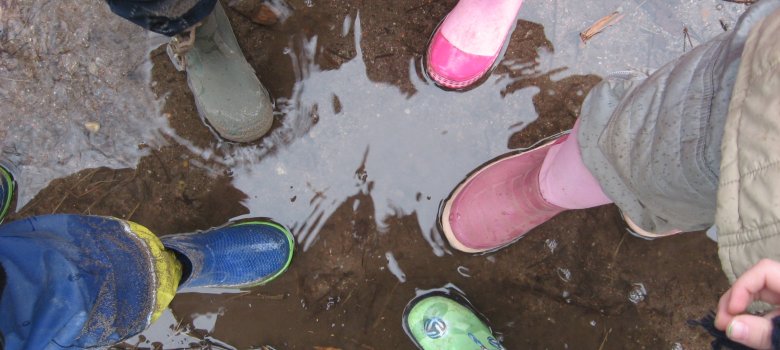 Ausgang bei feuchtem Wetter
