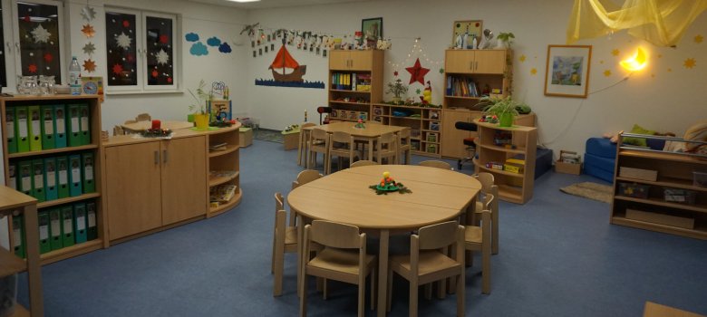 Ein Gruppenraum des Kindergartens