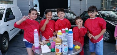 Malaktion des Spielhaus
