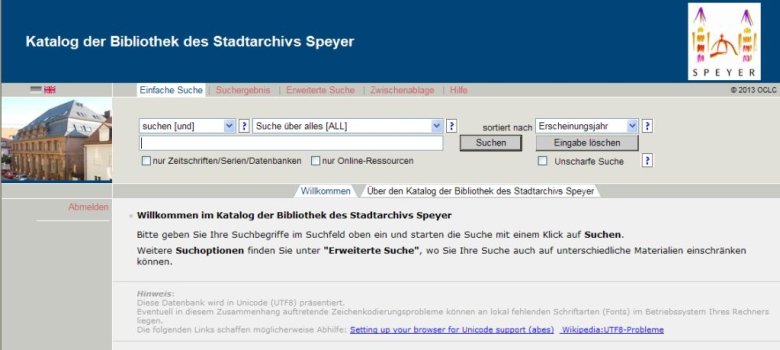 Onlinebibliothek des Stadtarchiv