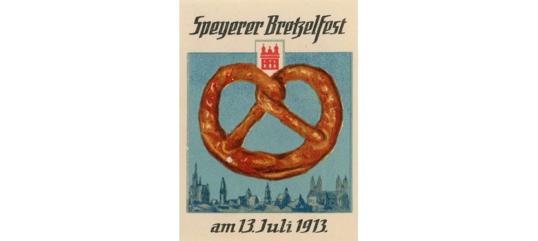 Reklamemarke für das „Speyerer Bretzelfest“ 1913
