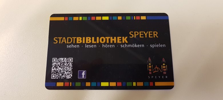 Bibliotheksausweis der Stadtbibliothek Speyer Bibliotheksausweis der Stadtbibliothek Speyer