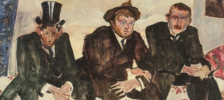 Albert Weisgerber, Drei Männer auf dem Sofa, 1906, Museum Pfalzgalerie Kaiserslautern (MPK)