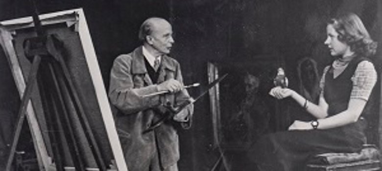 Leo von König porträtiert seine Tochter Mechtild, 1939