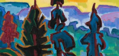 Karl Schmidt-Rottluff, Taunusmelancholie, 1960, Öl auf Leinwand, Museum Wiesbaden,
Foto: Bernd Fickert | © VG Bild-Kunst, Bonn 2023 Karl Schmidt-Rottluff, Taunusmelancholie, 1960, Öl auf Leinwand, Museum Wiesbaden, Foto: Bernd Fickert | © VG Bild-Kunst, Bonn 2023
