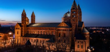 Der Dom zu Speyer bei Nacht