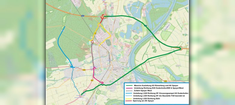 B 9-Vollsperrung: Umleitungskonzept