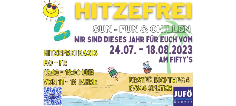 Plakat zum Sommerferienprogramm „Hitzefrei“