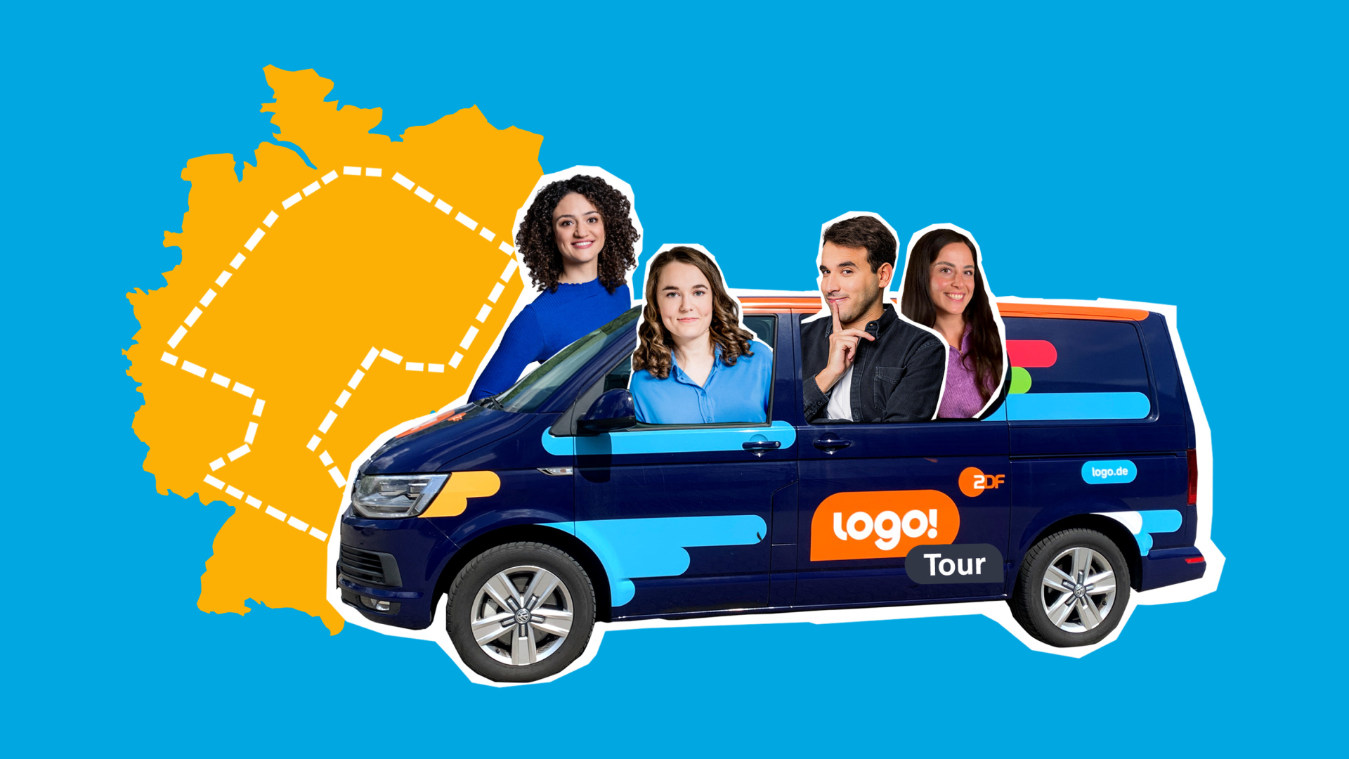 "logo! Tour": v.l.: Maral Bazargani, Lotte Glatt, Sherif Rizkallah und Teresa Betz