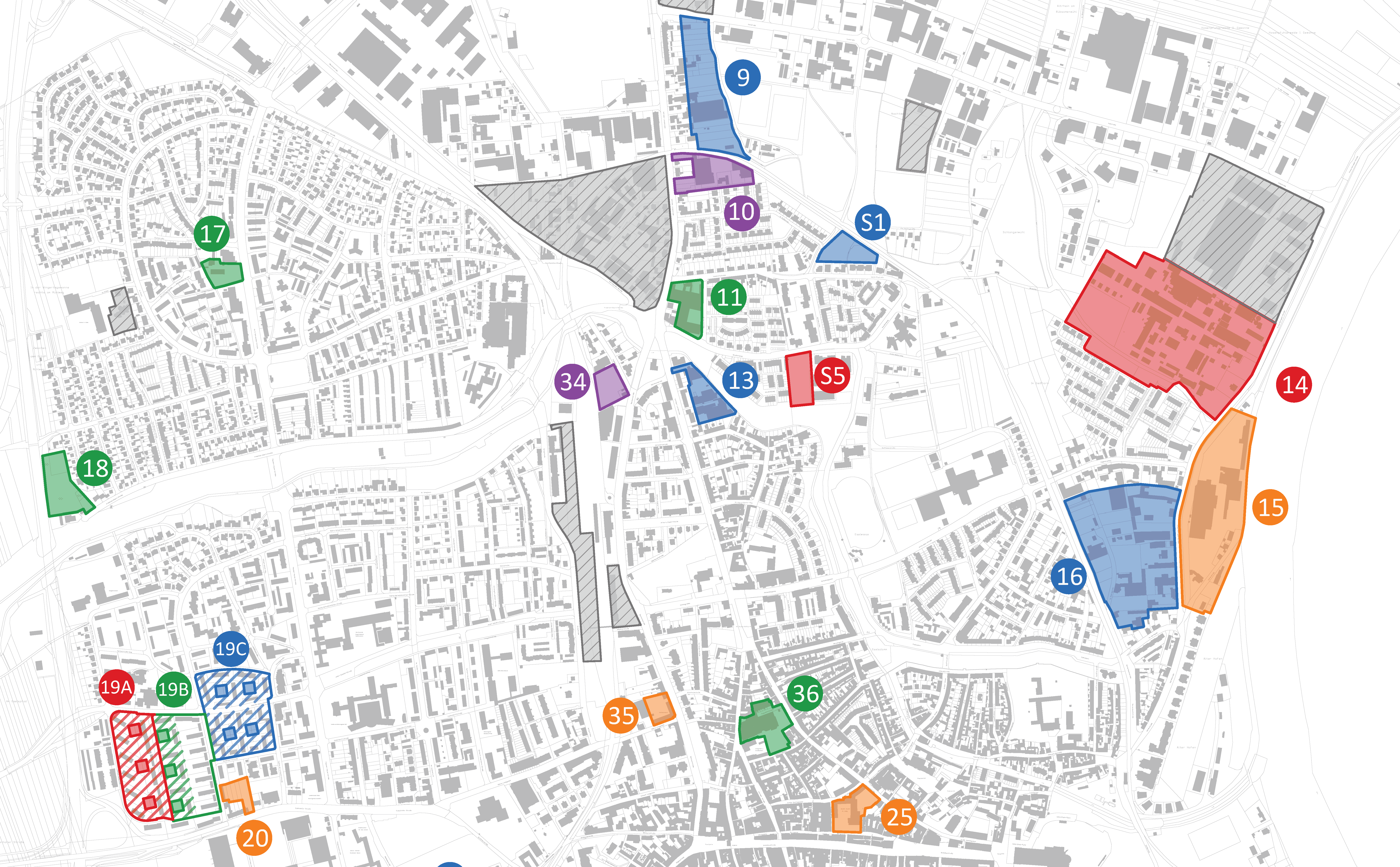 Flächenplan Wohnen Priorisierung