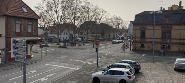 Übersicht Kreuzung Hirschgraben und St.-Guido-Stifts-Platz