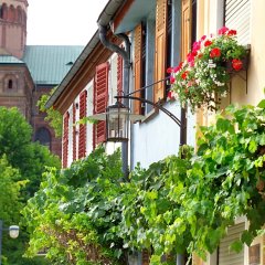 Altstadtidylle am Treppenaufgang zum Kaiserdom