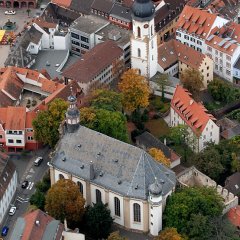 Luftaufnahme der Dreifaltigkeitskirche