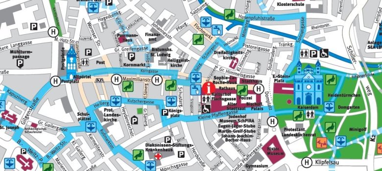 Stadtplan für heiße Tage